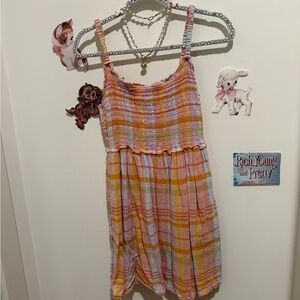 American Eagle Outfitters Pastel Plaid Mini Dress